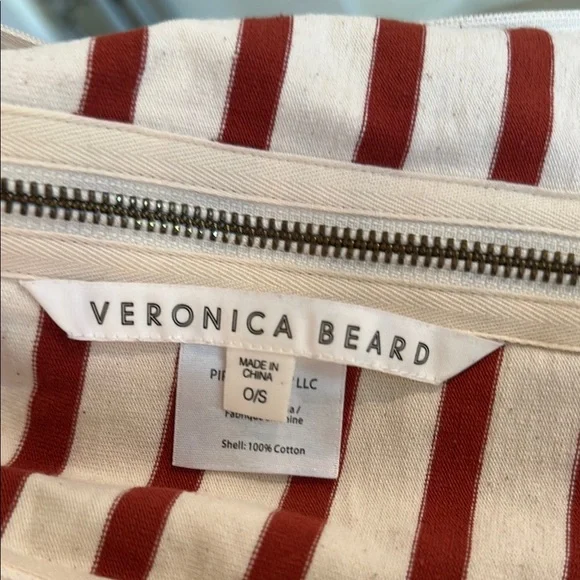 Veronica Bears Red and cream Striped Sleeveless Hoodie Dickey. New without tags! - Picture 2 of 2